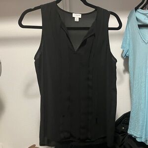 J. Crew Women's Elegant Black V-Neck Blouse small